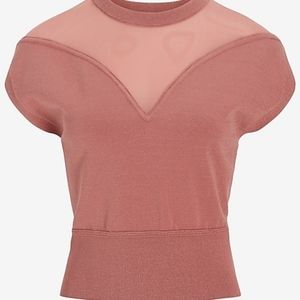 Body contour mesh sweater